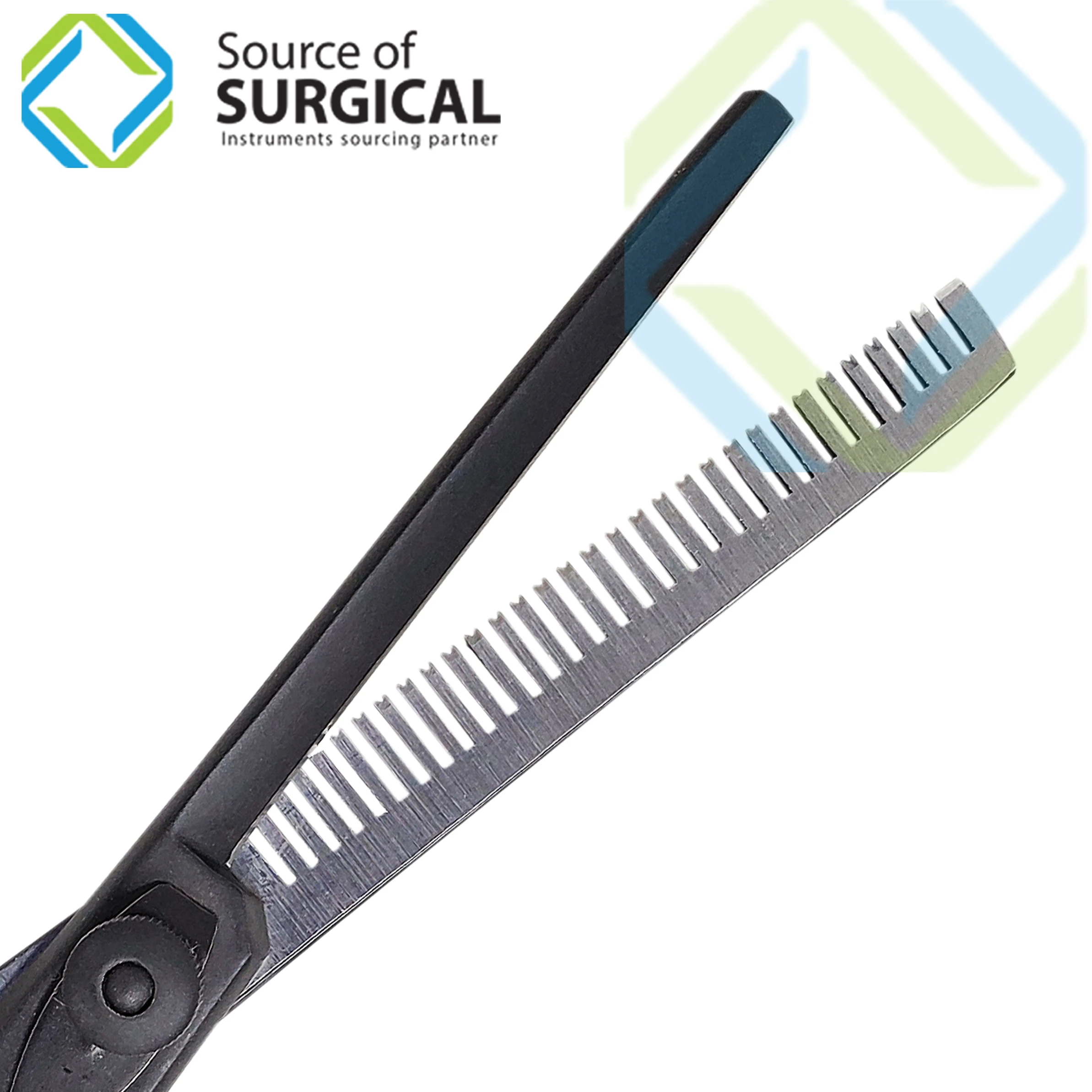 Professional Hairdressing Barber Thinning Scissors Black Ceramic Handle Razor Scissor Set with Blunt Blade Tips for Salon Use