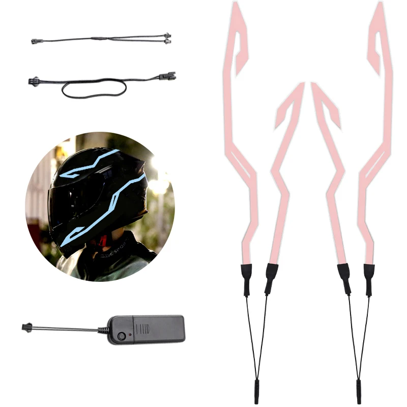 Newest safety signal warning cool shapes led helmet bar motorcycle accessories riding helmets led helmet light strip