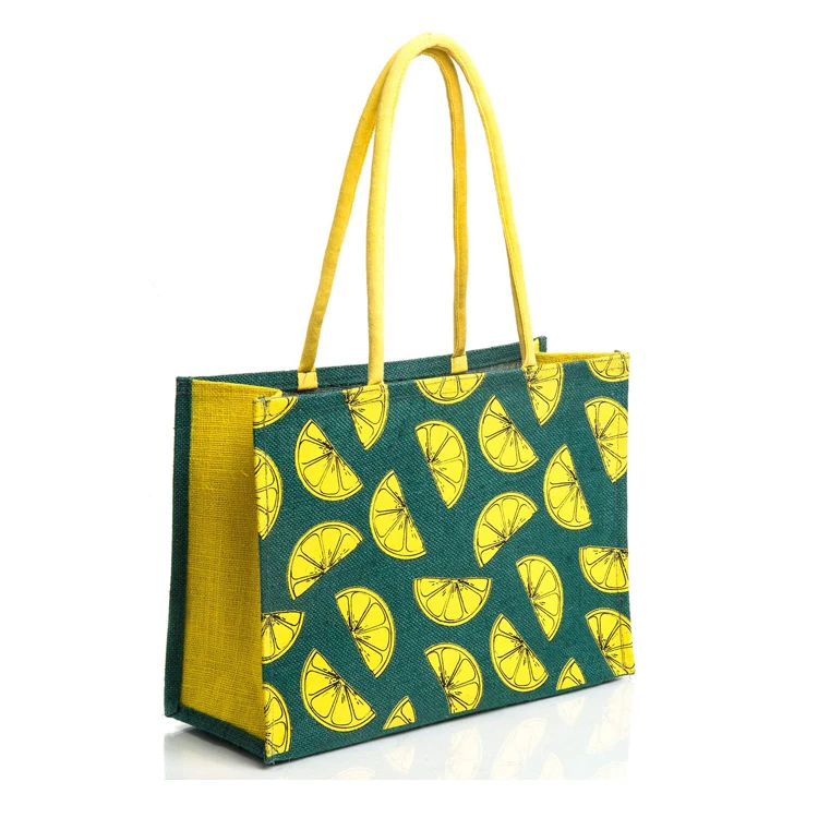 Top Selling Jute Shopping Bags New Designed Reusable Multipurpose Bag With Zip & Handle Handmade Jute Bags From Indian Market