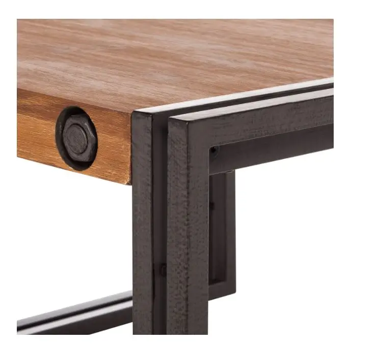 Luxury Modern Style round Dining Room Living Room Furniture Solid Mango Top Coffee Tables with Black Metal Legs for Home Use