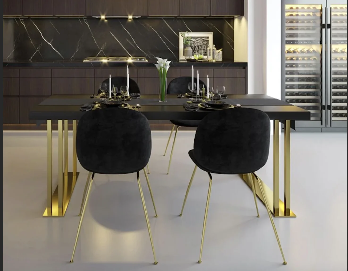 Marble Dining Table and Chair Banquet Furniture Stainless Steel Marble Modern Luxury for Dining Room Restaurant Home Furniture