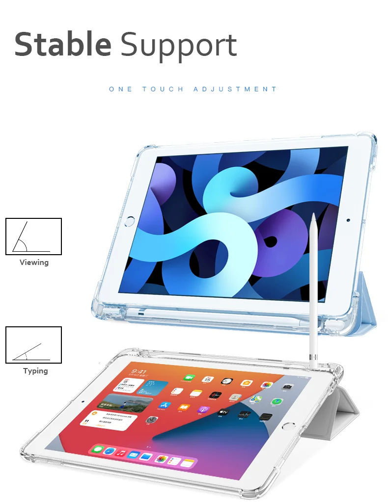 For iPad Mini 6 2021 Case 8.3 inch Trifold PU Leather PC+TPU Stand Protective Tablet Cover For iPad mini6 case 2021