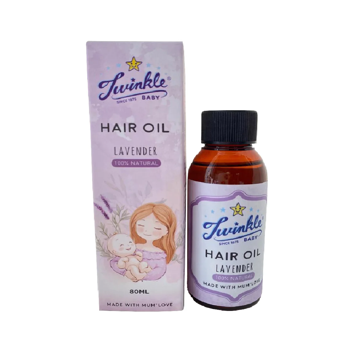 Kids & Baby Hair Oil 80ml Elegant Hair Conditioning 100% Organic Extracted Ingredients From Twinkle Singapore