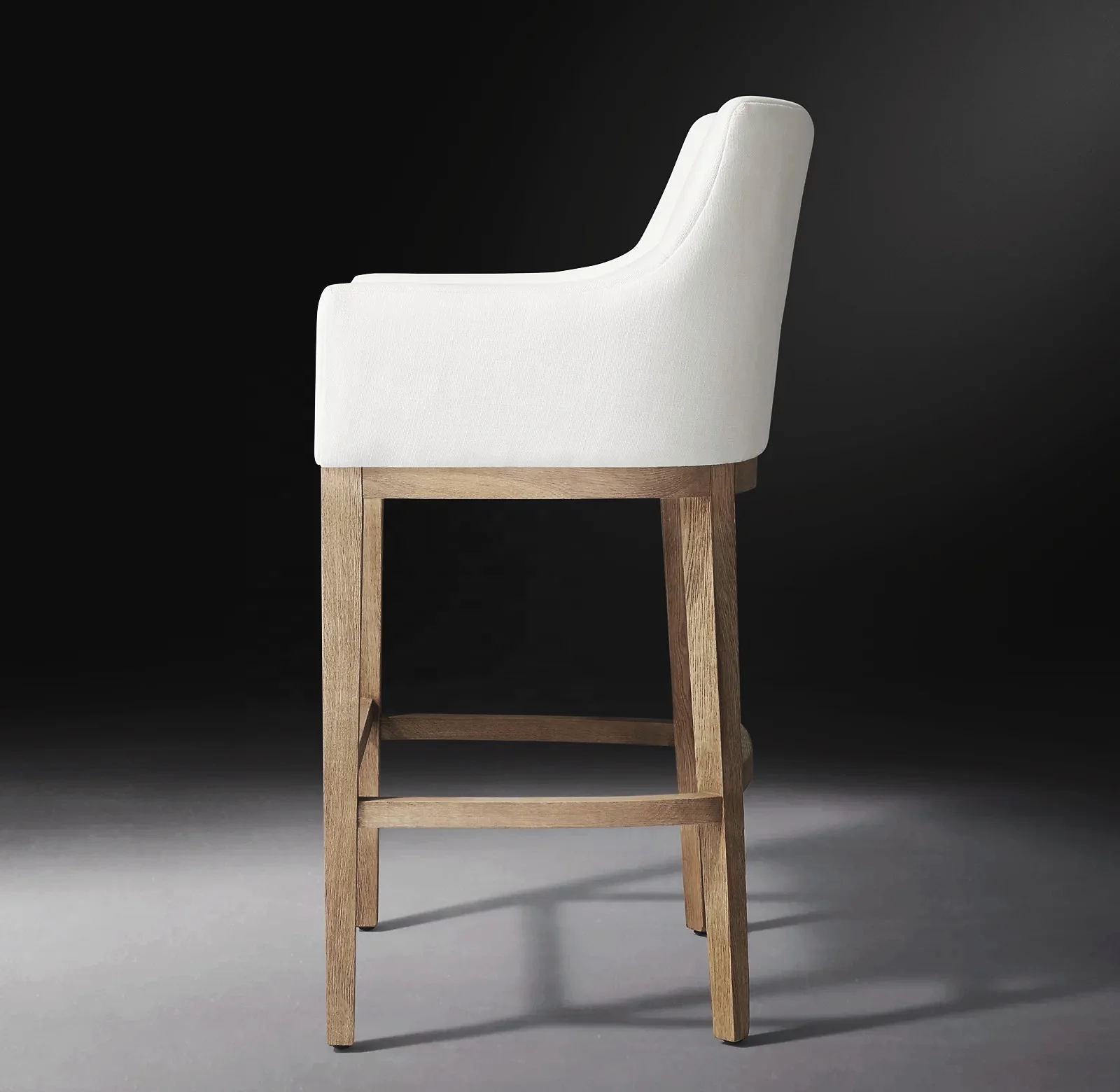 Slap-up Elegant contemporary wood counter stool armrest bar stool for Rustic Club bar stools