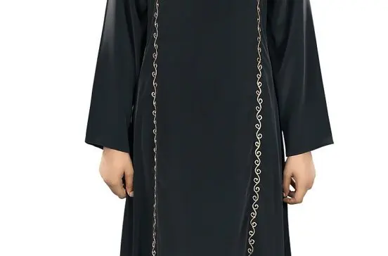 Evening party Wear,Embroidered Fathima Black Abaya/ Muslim Hijab Clothing/Elegant Islamic Clothing Burka/Formal
