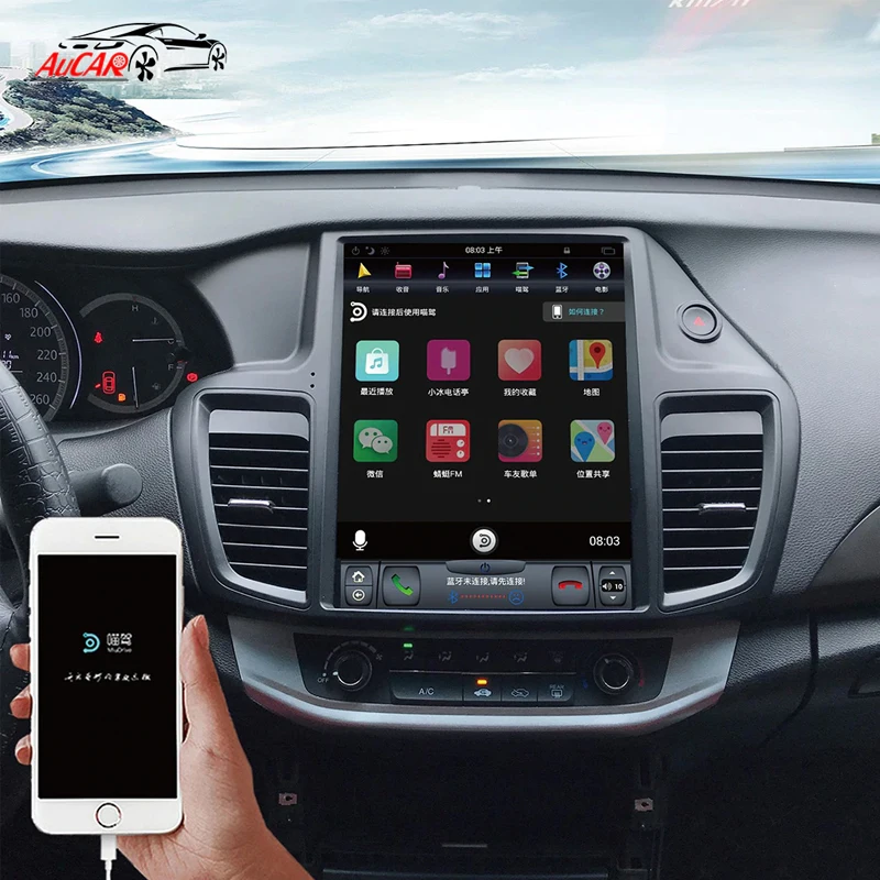  Мультимедийный плеер AuCAR на Android 12 1 автомобильный видеопроигрыватель с экраном 9 0 дюйма радио GPS-навигацией DVD-проигрывателем для Honda Accord