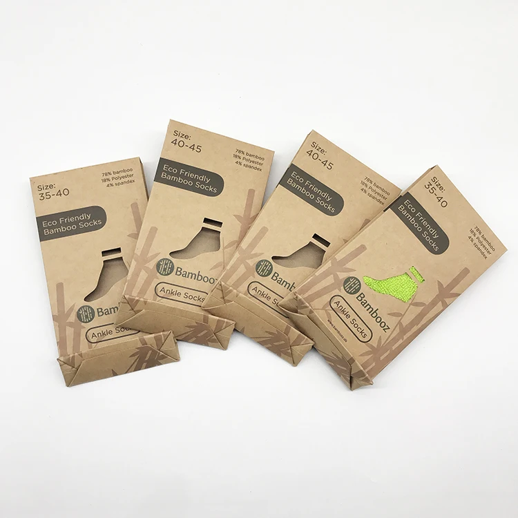 Custom cardboard packages for apparel kraft paper socks packaging boxes