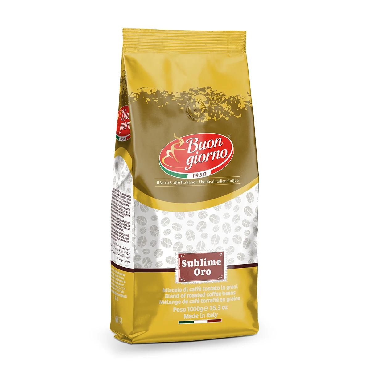 
 Кофейные зерна из цельных зерен, кофейные зерна среднего размера, итальянский эспрессо, Сделано в Италии, кофейные зерна золотистого цвета, 1 кг  