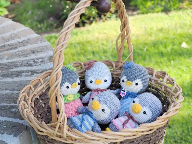 Handmade Kids Crochet Safe for Baby Cute Lovely Penguins Amigurumi Made in Vietnam Baby Crochet Toys