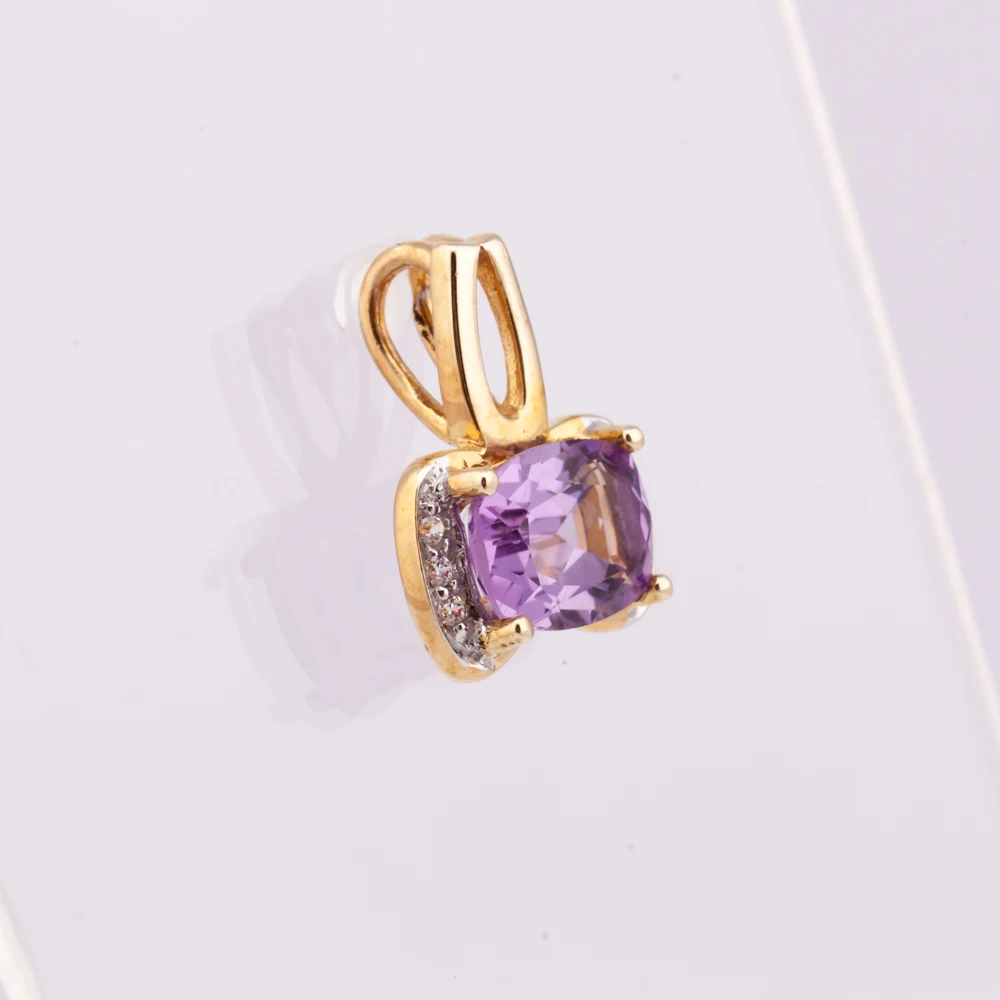 Dark Amethyst diamond pendant silver 925 can be customized high quality factory price from Thailand Factory