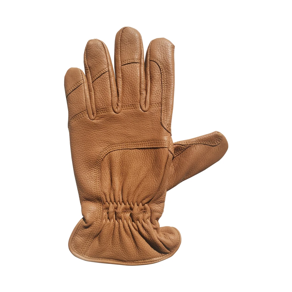 Мужские защитные кожаные перчатки из оленьей кожи с хлопковой подкладкой для вождения