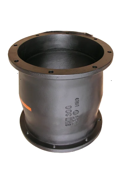 Nodular cast iron flanged bell mouth tube connection lost foam casting customized product OEM service accept