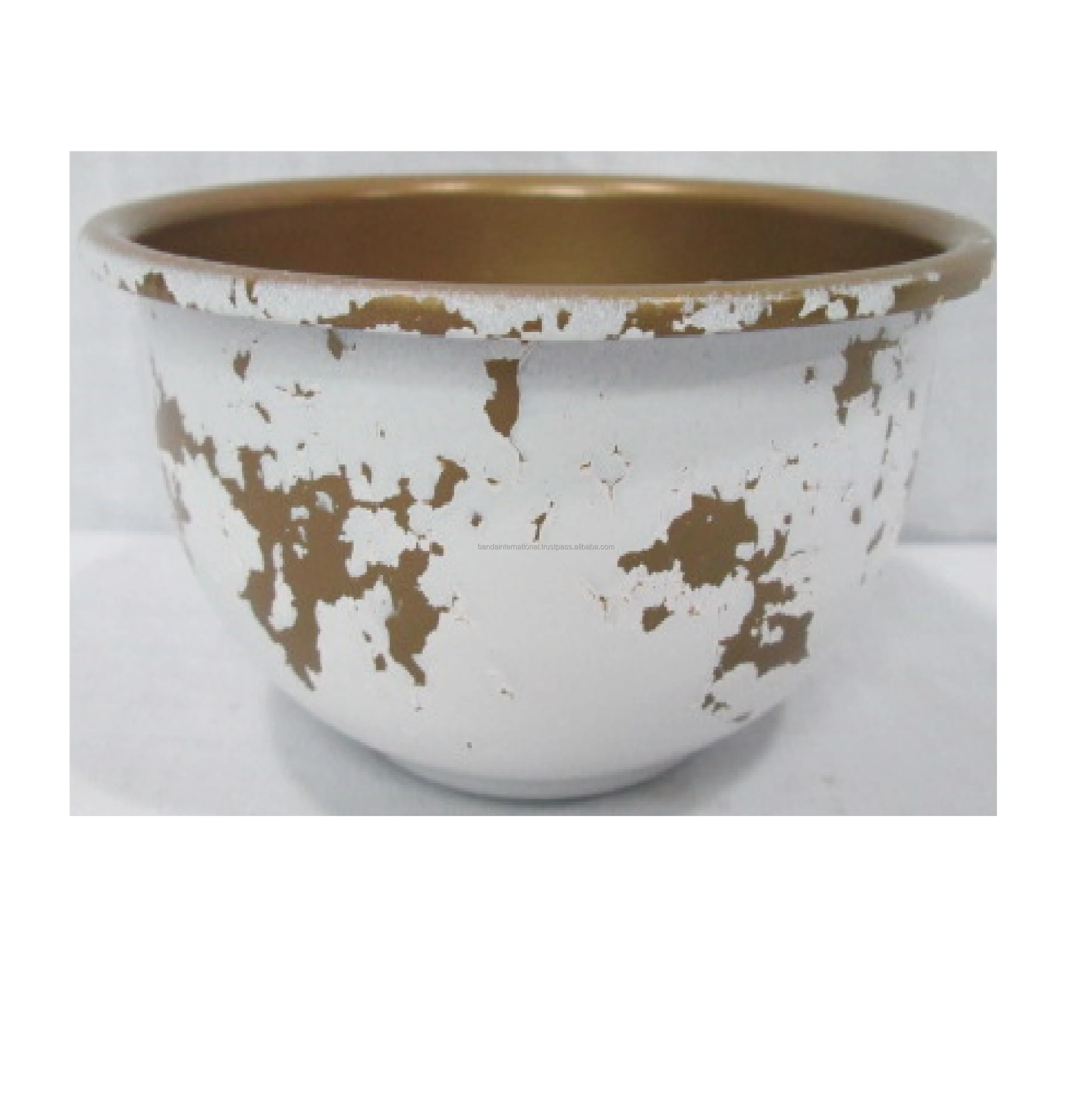 Indian Wholesale Top Quality Hammered Metal Flower Pots Green Color Galvanized Flower Planters