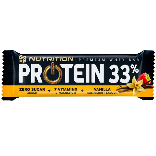 GO ON NUTRITION PROTEIN 33% premium protein bar Delicious chocolate flavor 50g chocolate-flavored covered with vanilla coating