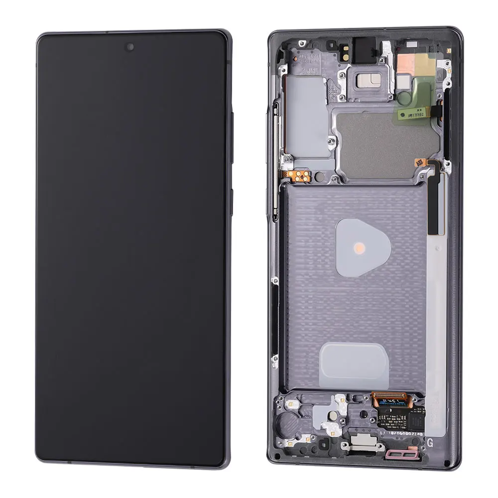 For Samsung LCD AMOLED Screen with Frame For Samsung Note 4 Note 5 Note 8  9 10 Plus N20 Ultra 10 Lite OLED