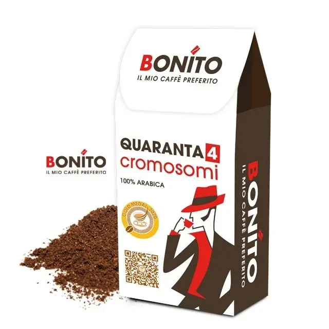 Caffe Bonito Arabica blend 250 gr. Ground Coffee - Medium Roasted Ground Coffee Vacuum Packed