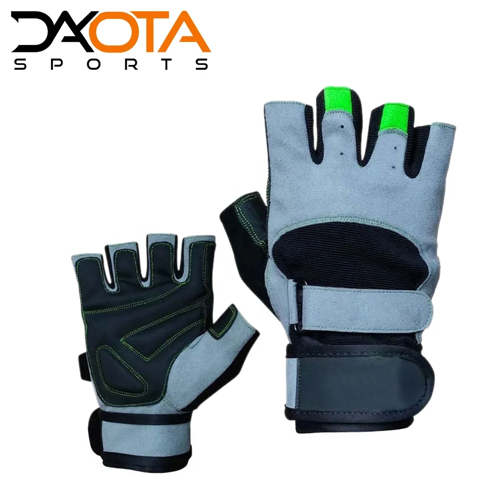 Перчатки унисекс для фитнеса с половинками пальцев тяжелой атлетики дышащий кожаный дизайн тренажерного