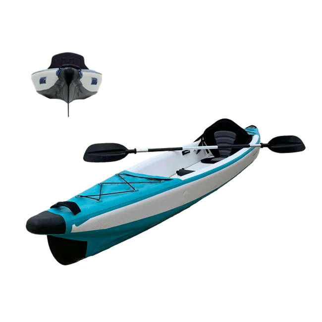 2021 Factory New Foldable Kayaks Inflatable Double Seats Kayak Drop Stitch Fishing Canoe for sale