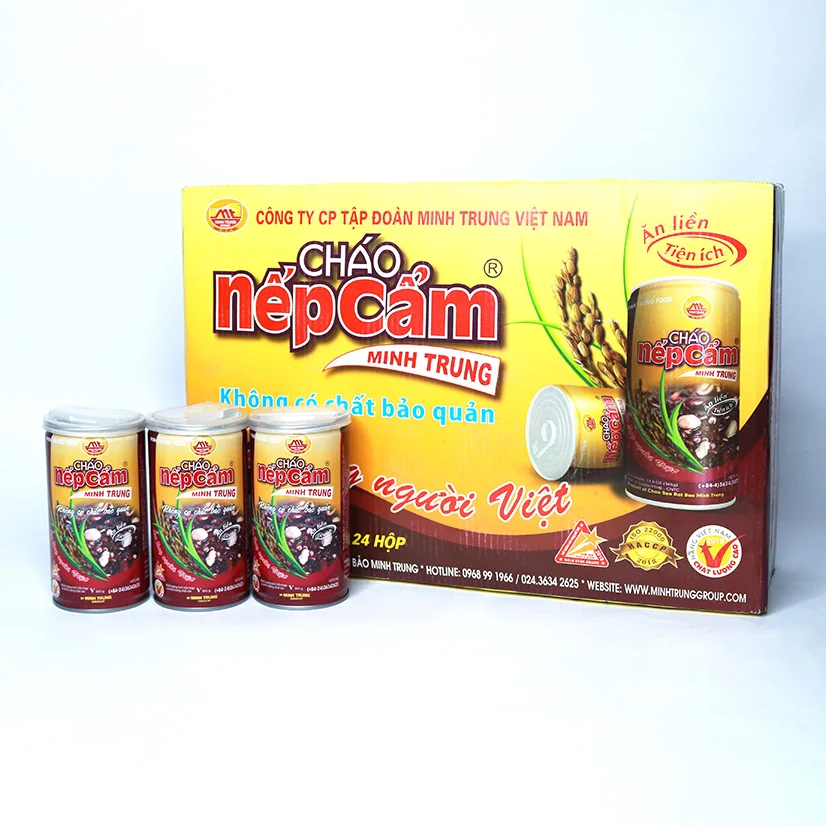 MINH TRUNG Black glutinous rice canned soup, fresh taste from Vietnam