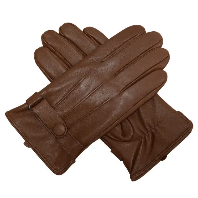 Leather Gloves In Chocolate Brown Color High Quality Leather Gloves Customized Leather Gloves