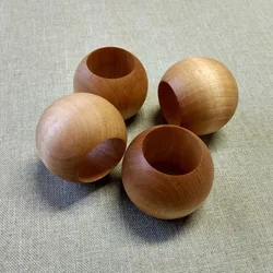 Beech Wood Beaded Wooden Rings, High Quality Polished Wooden napkin Rings, Napkin Holder Wood Rings DIY