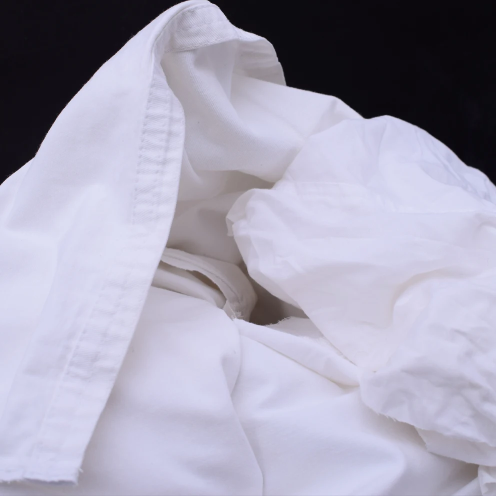 Tablecloth shirt white Wiper cotton rags used clothing cut white Industrial Wiping Industrial Cleaning 10-100Kg/bag