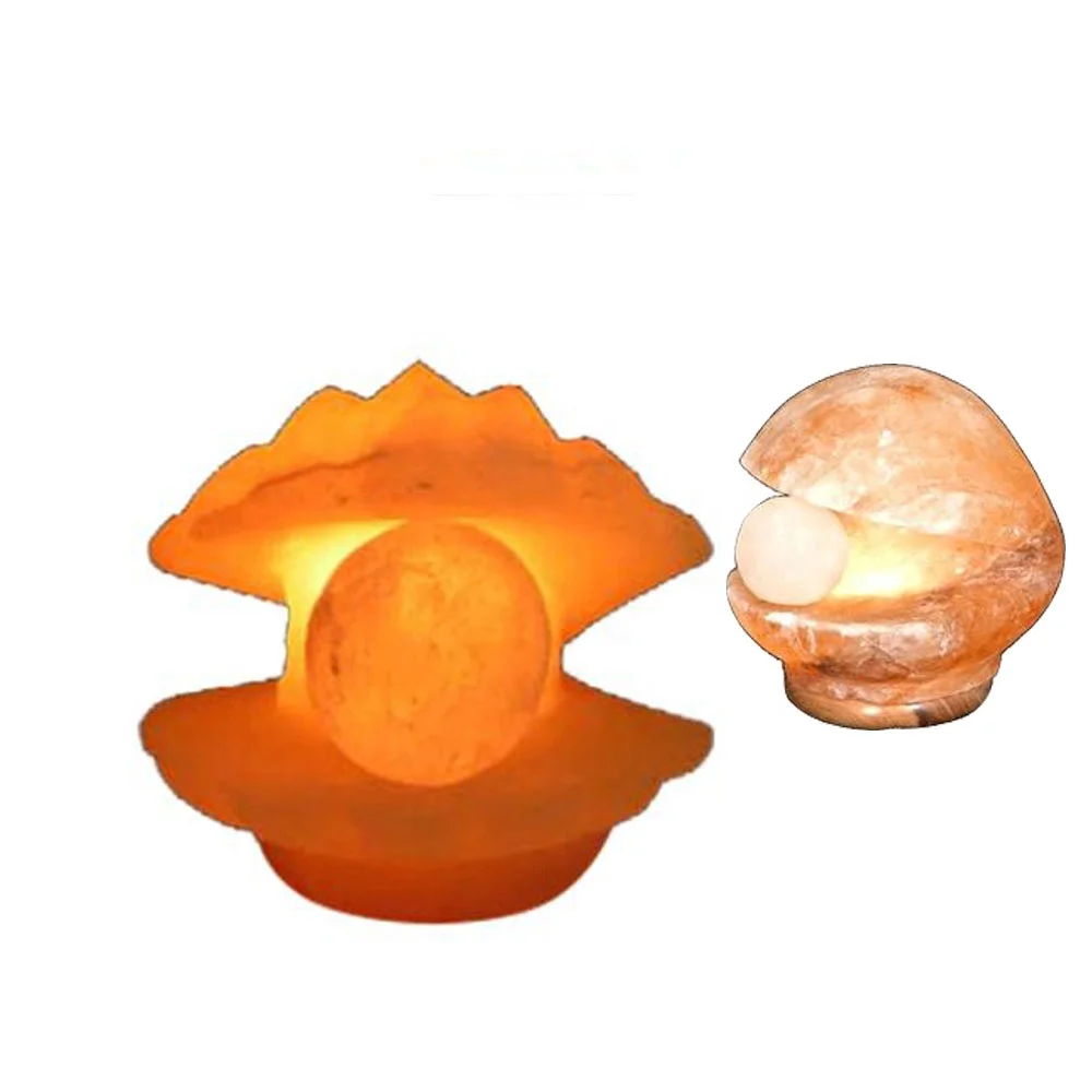 High Quality Pink Himalayan Salt Lamp Hand Carved Sea Shell Style Feng Shui Technique-Sian Enterprises