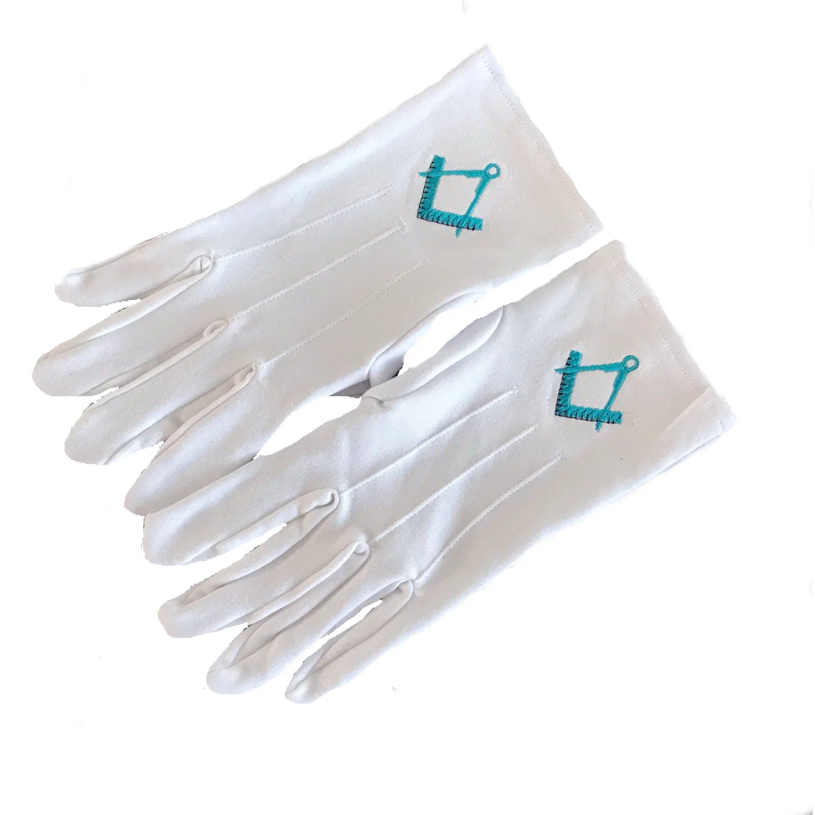  Custom Masonic Gloves with Square & Compass Lodge regalia