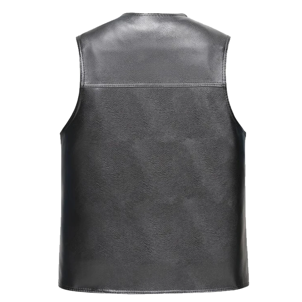 2020 west Лидирующий бренд мужские кожаные жилеты больших размеров из натуральной овечьей кожи жилет мягкие черные мотоциклетная куртка одежда
