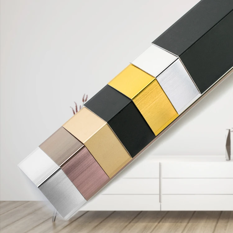 U Shape Brass Trim Accessories Ceramic Tile Corners  For Floor And Wall Edges Decorative Strips Metal Inlay  Free Sample