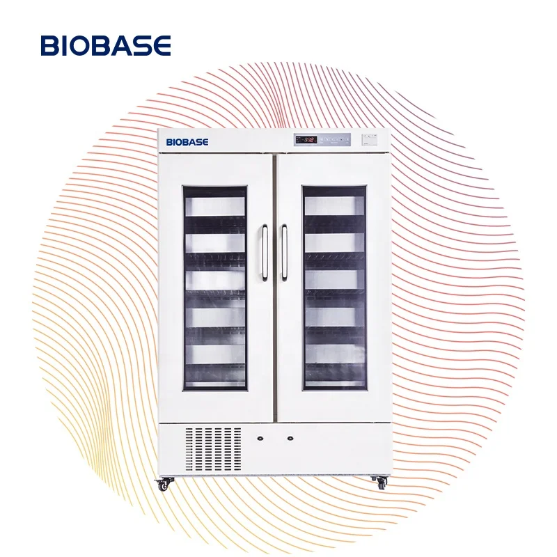 biobase Freezer 1000L Side by Side Door 4C Pharmaceutical Refrigerator for Blood