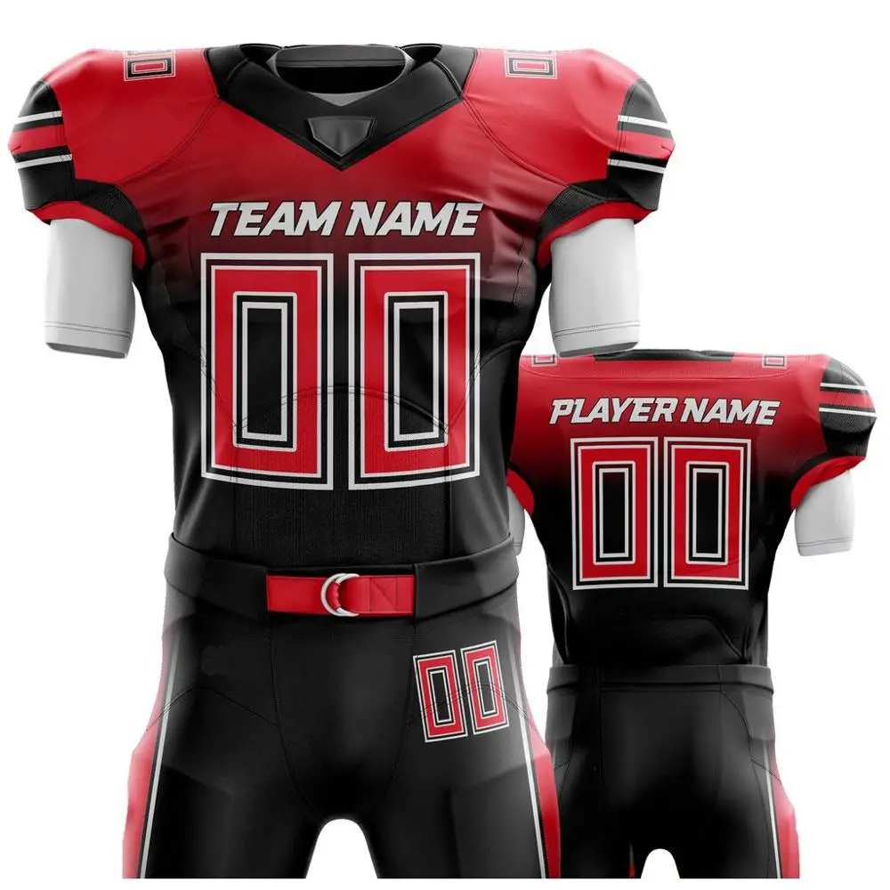 
2021 new design youth cheap custom sublimation American football uniforms 