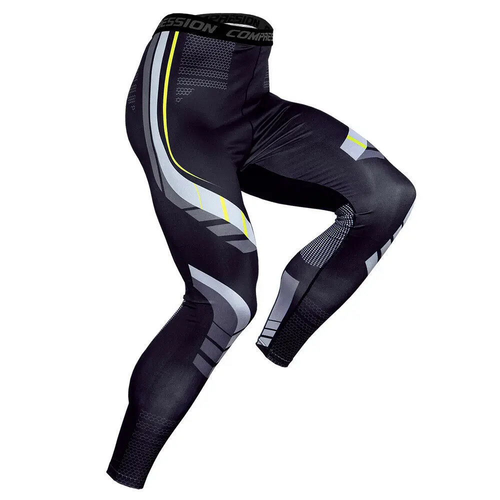Men Compression Tights / Hot Sale High Quality Sublimation  Breathable Men High Wasted Compression Leggings