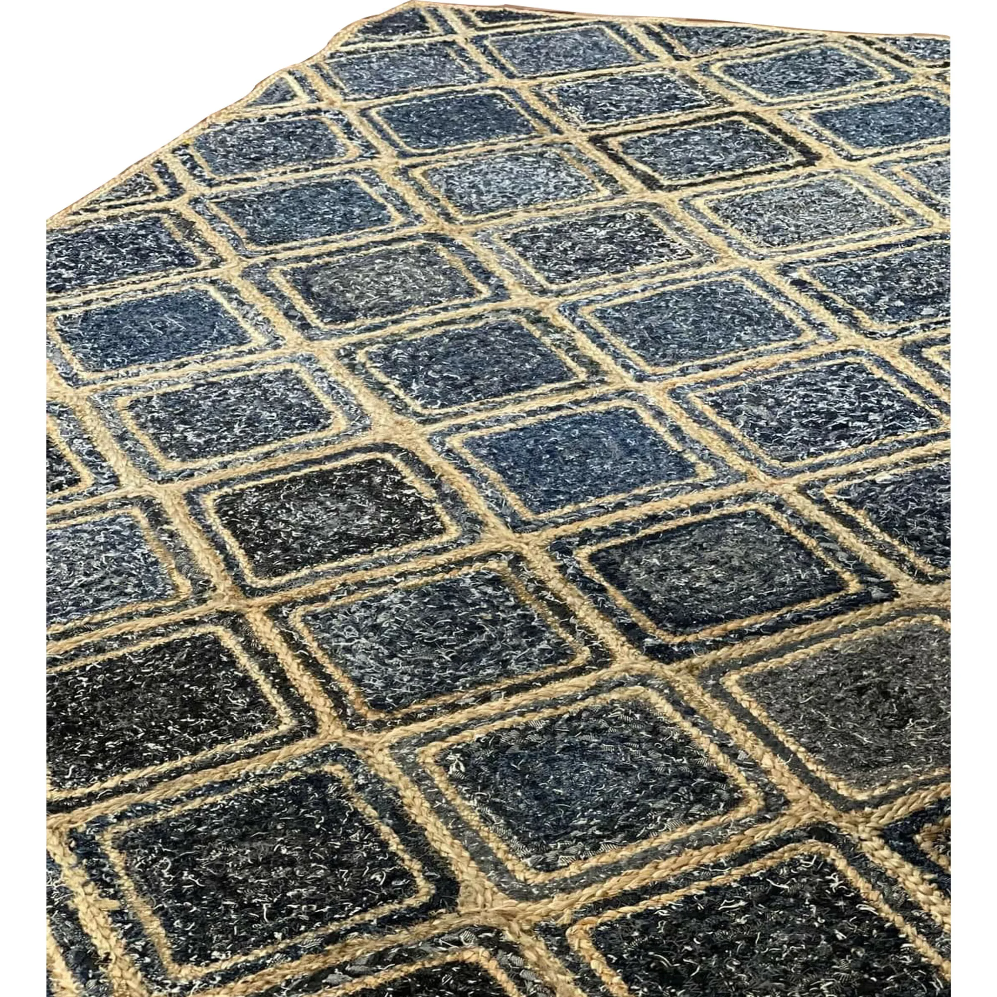 90x60 cm Handmade Loomed Technics Plain Cotton Rugs from Bangladesh