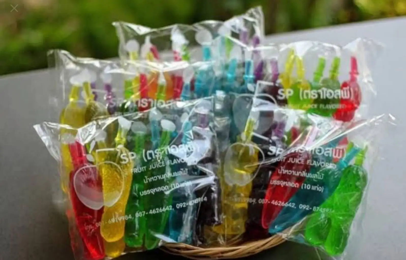 Frozen Juice Doll Mixed Flavor Multi Color Fresh Freeze Before Eating for Kids Child Food Grade from Thailand for Export