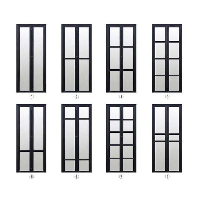 Folding Door With Glass Panel Hurricane-Proof Aluminum Tempered Folding Door System Aluminum With Folding Door Pvs