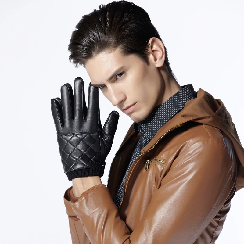Latest design Pure Sheepskin leather deerskin Leather cheap price durable Touchscreen  dressing gloves Driving Gloves