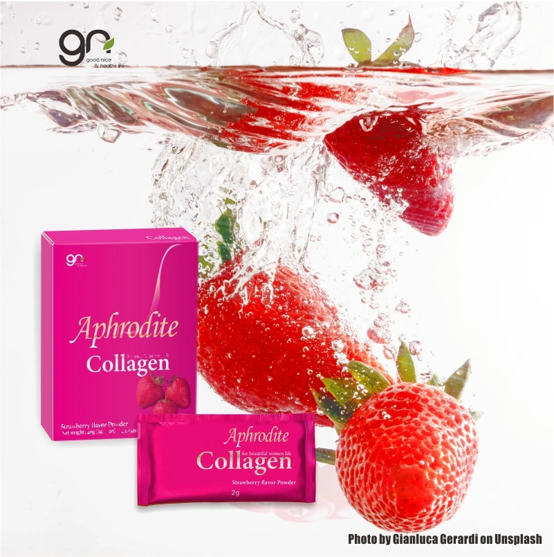 Beauty product Strawberry flavor Collagen powder by Japanese Hydrolyzed Fish Collagen help skin care