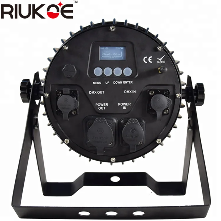 Powercon in & out беспроводной IP65 водонепроницаемый тонкий светодиодный светильник 9x12w 6in1свадебный