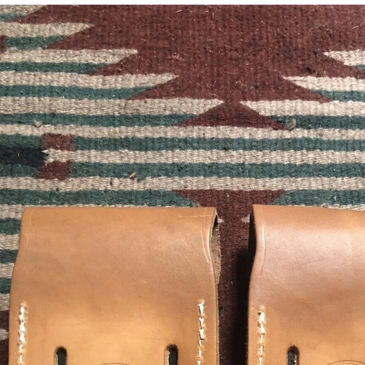 Lot of 2 Leather Colt Kimber RIA Ruger ATI Model 1911 Dual Flap Mag Pouch Flawed