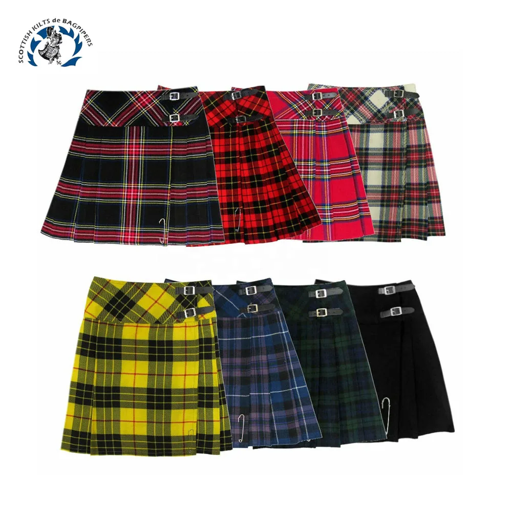 Cool Girl Kawaii Punk Style Vintage Sexy Skirts Gothic kilts Traditional Highland Dress Skirt Kilt Cotton