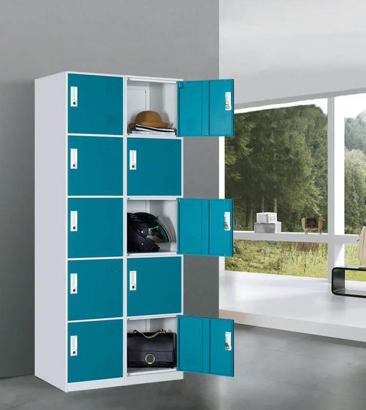 Hot Selling 5 Door Office Metal Single Door Clothes Locker Storage Cupboard