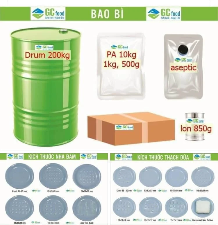 Pure aloe vera gel product  -  Aloe vera jelly for drink - 100%  aloe vera  with Leaf Part with Customize Packing from  VietNam