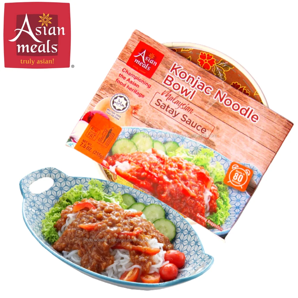 Оптовая продажа, вкусная мгновенная миска для лапши Konjac Yam, Satay соус Konnyaku Shirataki, высокое качество, Халяль, Малайзия