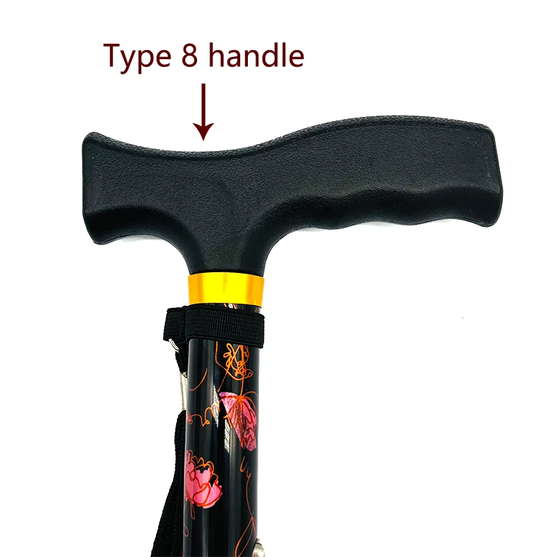 Custom printing adjustable walking stick aluminum cane hiking