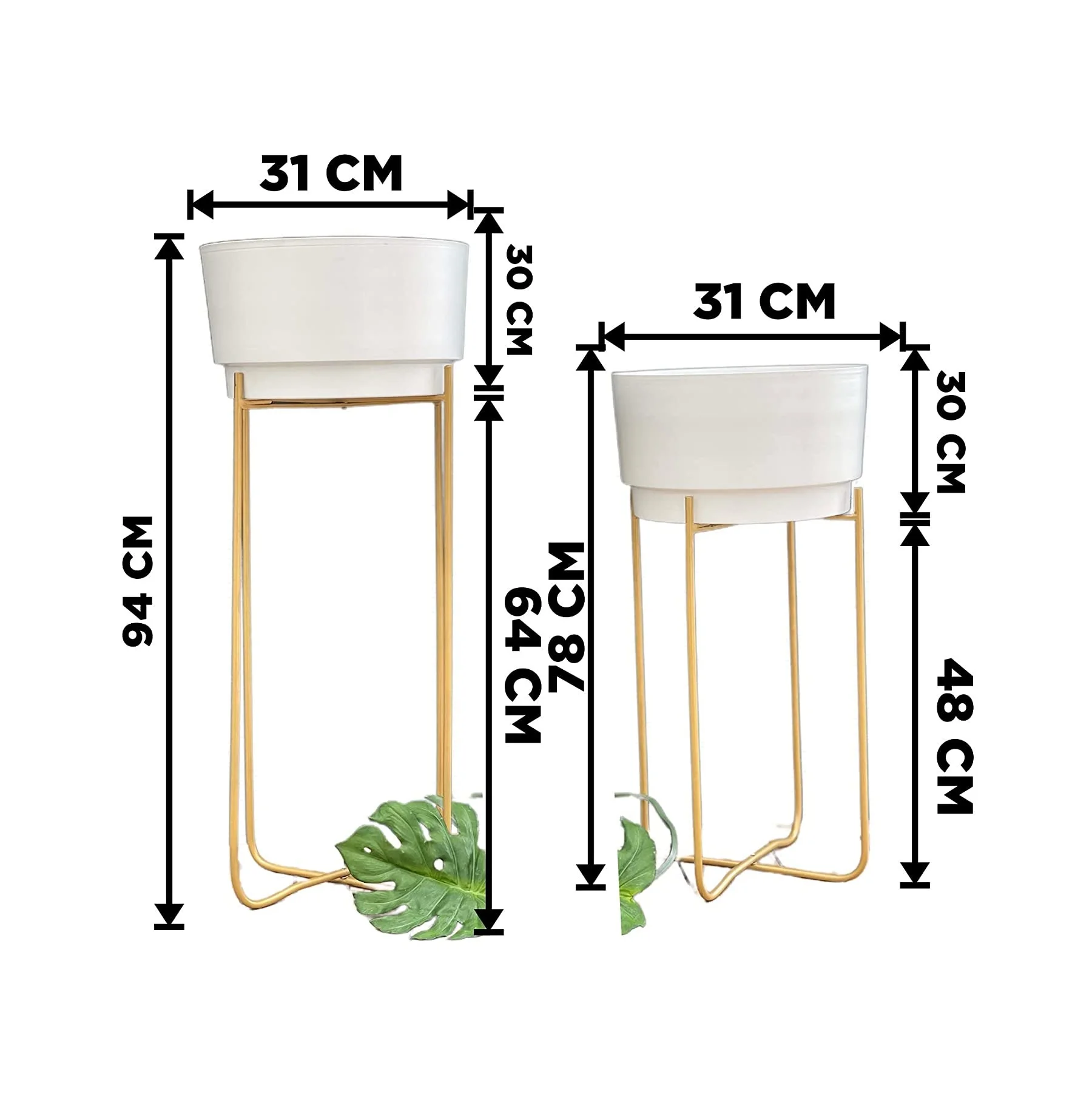 Urban Born Planter Flower Pots for Home Gardening with Plant Stands and Flower Pot for Home Decor Items.