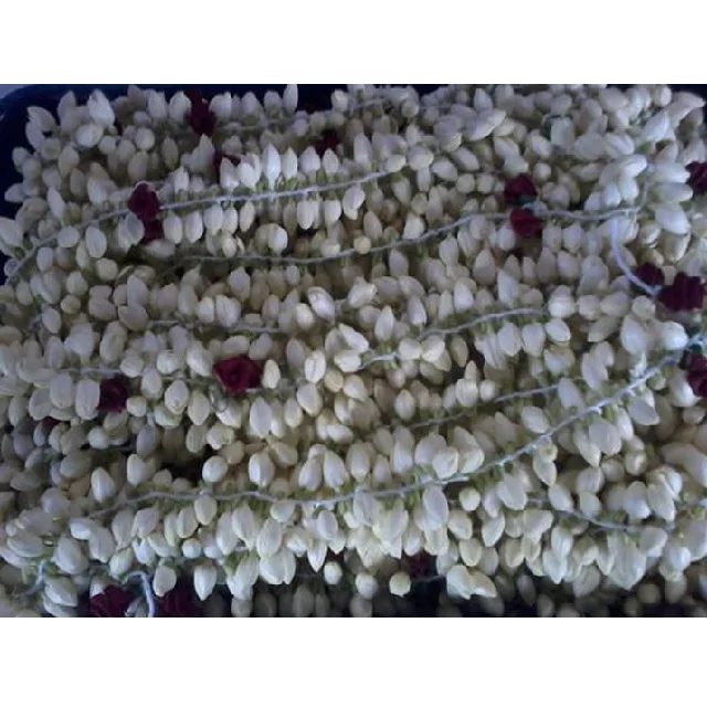 Natural Hand Made Flowers Exporters Jasmine String Fresh Flower for decoration Braid Hair Do Indian For Wedding