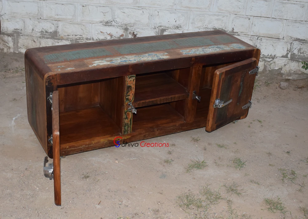 Fridge Range Recycled Wood Entertainment TV Plasma Cabinet Furniture