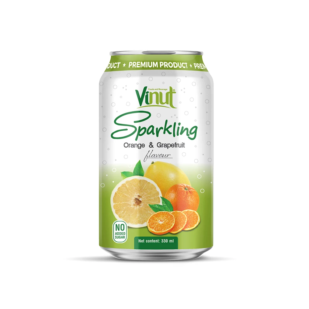 330ml Sparkling Water Bottle With Coffee and Black Cherry Flavor VINUT Drinks From Viet Nam Can (tinned) Fresh-squeezed Kosher