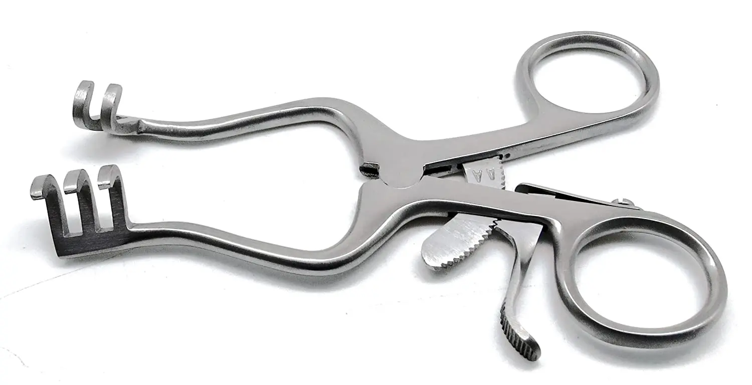 weitlaner retractor sharp prongs 13 cm 3x4 wound hook retractors surgical instruments steeliness steel